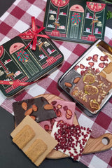 Yeşil yılbaşı temalı artizan çikolata