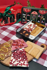 Yeşil yılbaşı temalı artizan çikolata